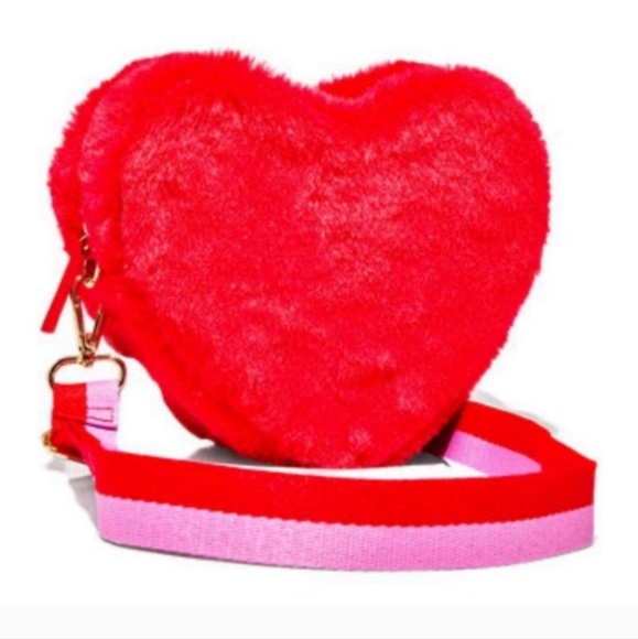 Bath and Body Works Emily In Paris Furry Heart Crossbody Purse - Picture 7 of 7